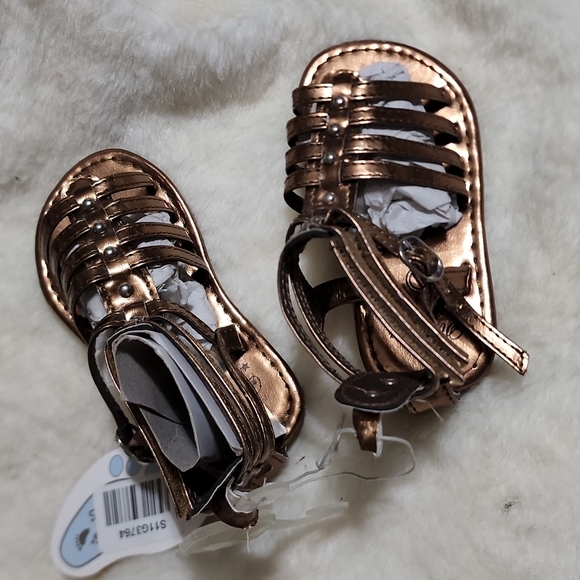 COPPER Strappy Sandals NWTS  Size 4 ADORABLE Stepping Stones - Picture 3 of 5